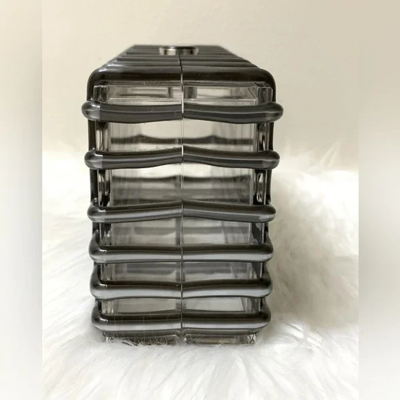 Cult Gaia Rina Caged Clear Acrylic Clutch Bag In Shiny Silver NEW IN BOX $388 - Picture 4 of 15